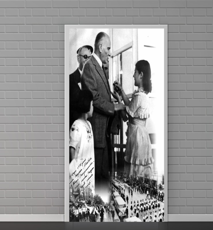 Atatürk Ilkokul Ortaokul Anasınıf Lise Kapı Giydirme Sticker Folyo