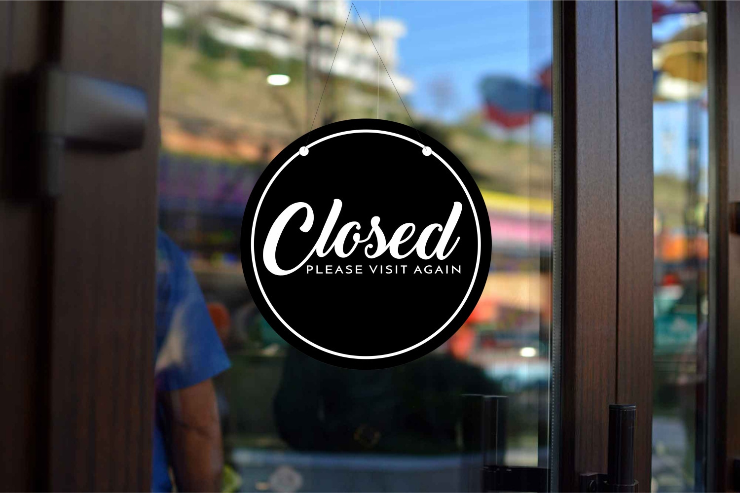 Open Closed Açık Kapalı Kapı Tabelası Ingilizce