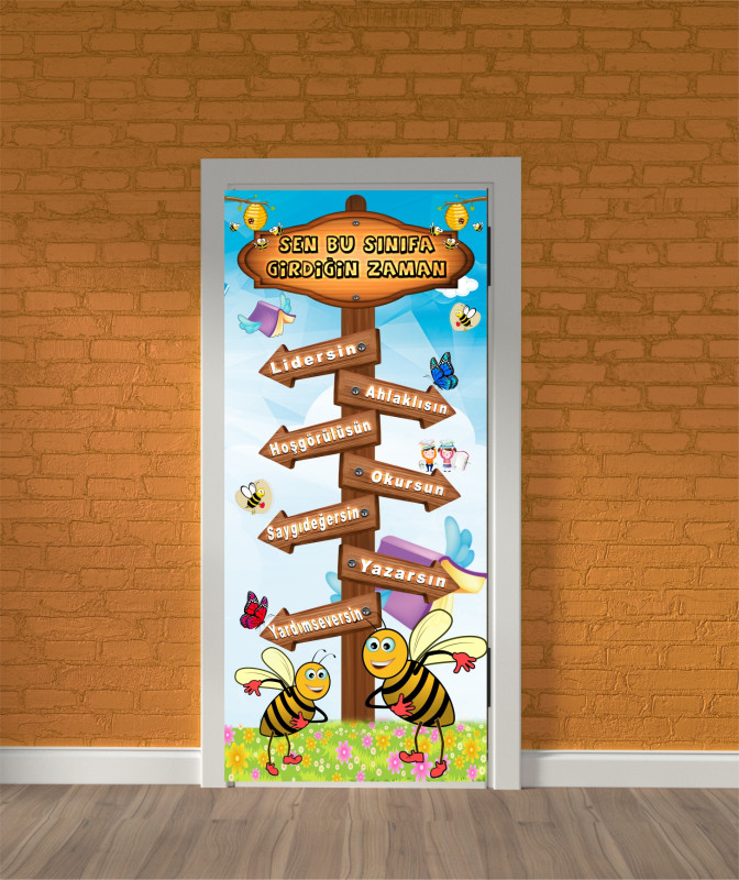 Ilkokul Ortaokul Anasınıf Lise Kapı Giydirme Sticker Folyo