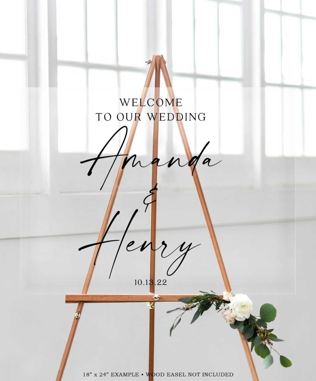 Düğün Nişan Hoşgeldin Karşılama Şeffaf Pleksi Tabela